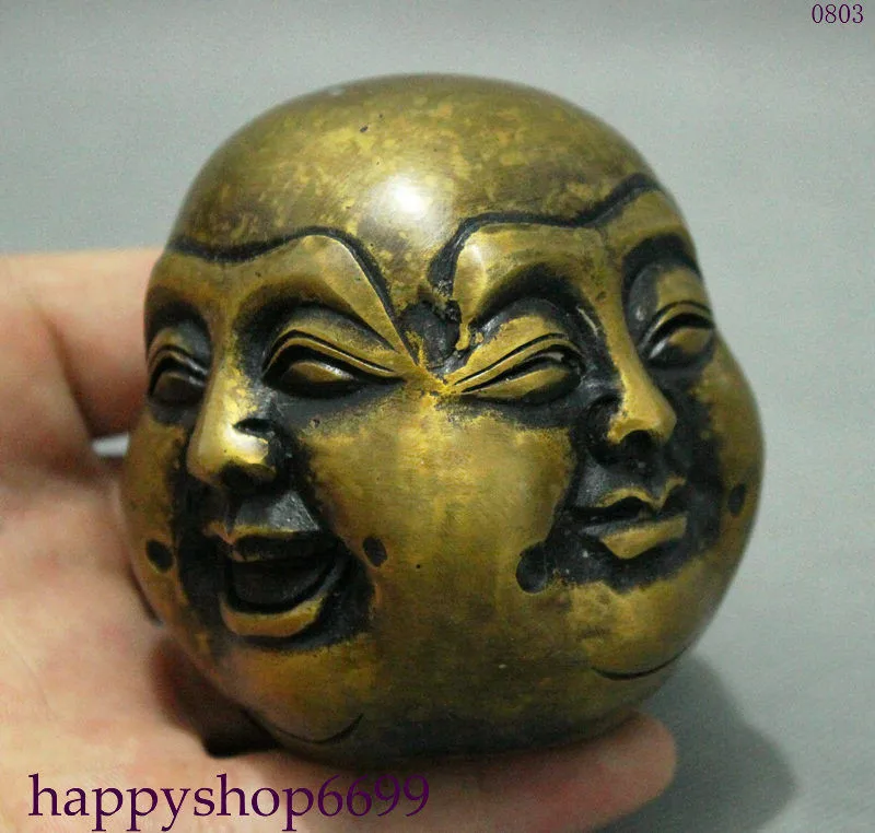 70mm Chinese Buddhist Brass Bronze 4 Face Maitreya Buddha Head Xi Nu Ai Le Statue metal handicraft
70mm Chinese Buddhist Brass Bronze 4 Face Maitreya Buddha Head Xi Nu Ai Le Statue metal handicraft