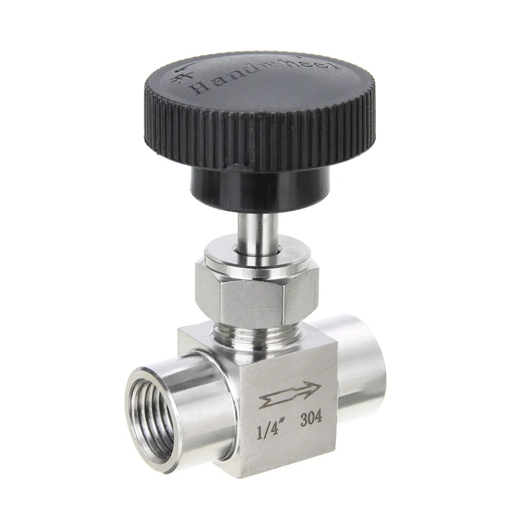 1/4" Needle Valve Stainless Steel Needle Valve 1/4" Female Thread Water Gas Oil Valve Flow Control Shut Off Valve Part Black
1/4" Needle Valve Stainless Steel Needle Valve 1/4" Female Thread Water Gas Oil Valve Flow Control Shut Off Valve Part Black