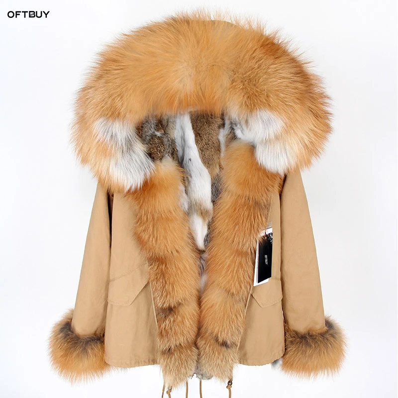 OFTBUY 2019 long khaki parka winter jacket women real fur coat natural red fox fur hooded rabbit liner outwear high quality new
OFTBUY 2019 long khaki parka winter jacket women real fur coat natural red fox fur hooded rabbit liner outwear high quality new