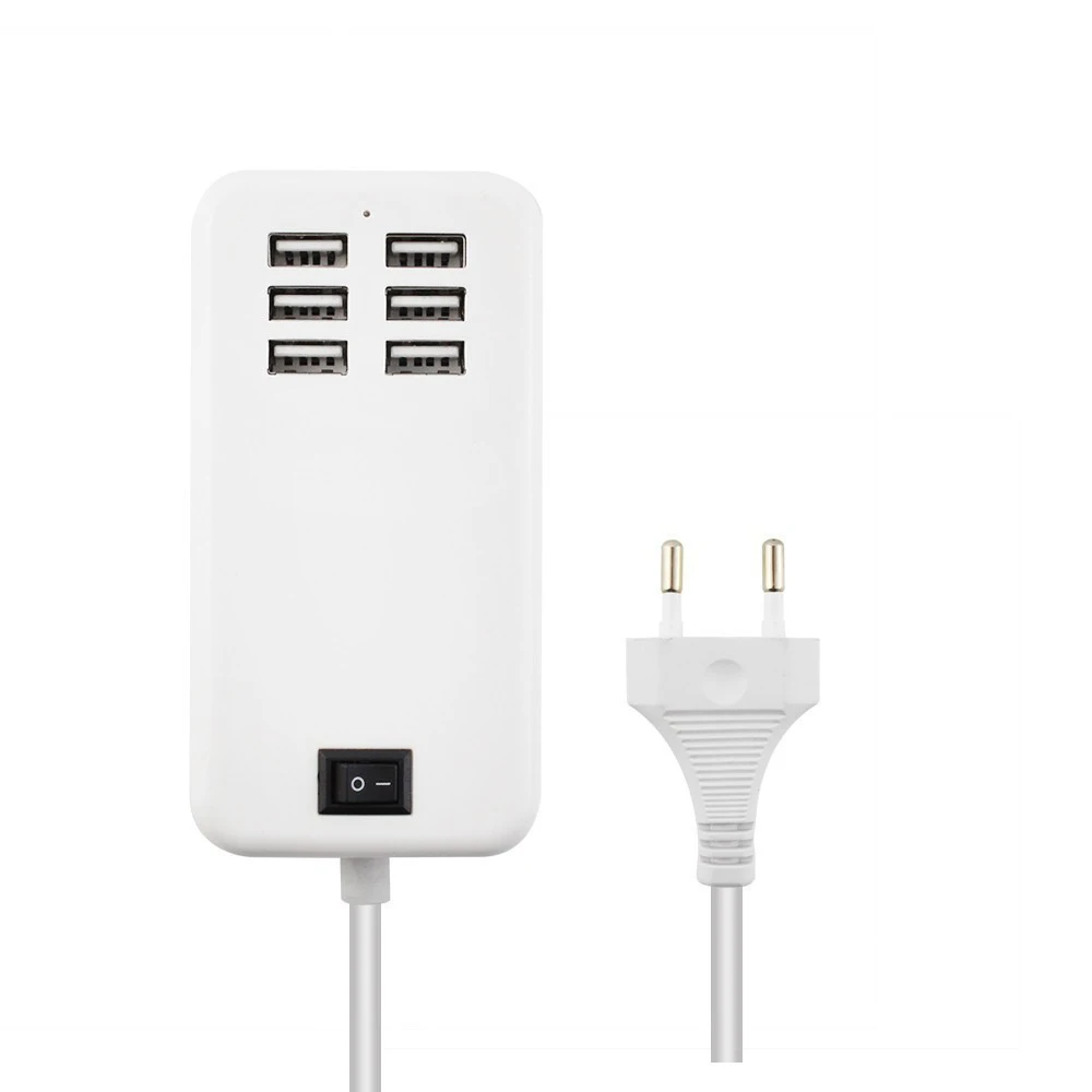 New 6-Port Multi-function USB Wall Charger Station Power Adapter for iPhone Samsung iPad EU US Plug | Электроника