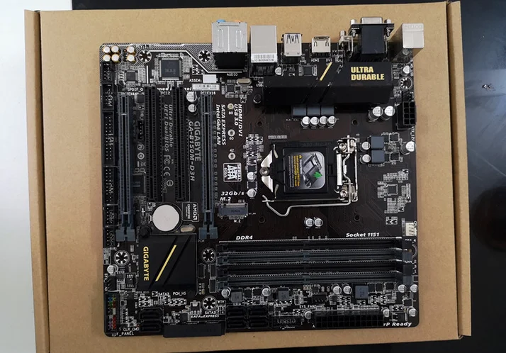 original motherboard for Gigabyte B150M-D3H DDR4 LGA 1151 64G USB3.0 VGA DVI HDMI GA-B150M-D3H Desktop Motherboard Free shipping
original motherboard for Gigabyte B150M-D3H DDR4 LGA 1151 64G USB3.0 VGA DVI HDMI GA-B150M-D3H Desktop Motherboard Free shipping