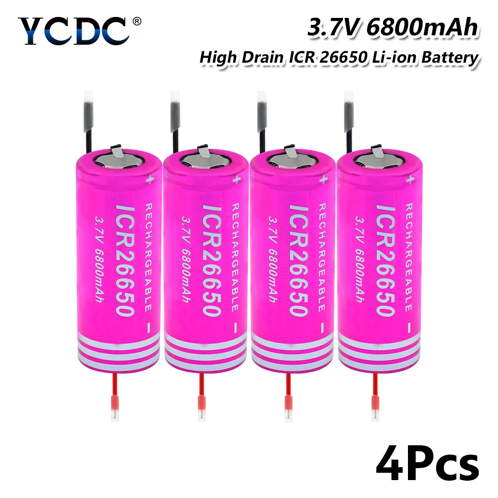 Rechargeable High Drain 20A 26650 Li-ion Battery 6800mAh electronic cigarette high-discharge current + DIY Linie For Flashlight
Rechargeable High Drain 20A 26650 Li-ion Battery 6800mAh electronic cigarette high-discharge current + DIY Linie For Flashlight