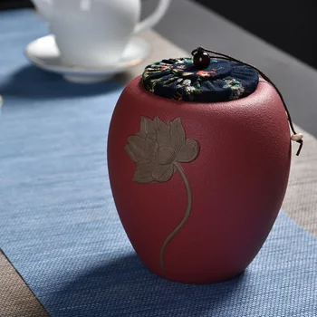 Golden Lotus Pattern Ceramic Tea Storage Box Tea Jars Food Dried Fruit Candy Jars Storage Container 10*13.5cm Spices Storage Box
Golden Lotus Pattern Ceramic Tea Storage Box Tea Jars Food Dried Fruit Candy Jars Storage Container 10*13.5cm Spices Storage Box