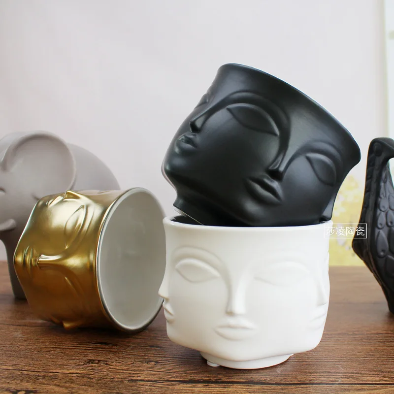 Creative Man Face Flower Vase Home Decoration Accessories Modern Ceramic Vase for Flowers Pot Planters
Creative Man Face Flower Vase Home Decoration Accessories Modern Ceramic Vase for Flowers Pot Planters