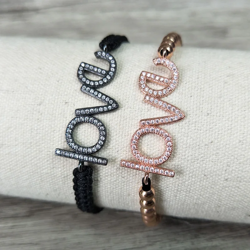 10 Pcs Micro Pave CZ "LOVE" character Connector Charm & Round Beads Bracelet Braided Macrame handcraft Jewelry Xmas Gift BG116 
10 Pcs Micro Pave CZ "LOVE" character Connector Charm & Round Beads Bracelet Braided Macrame handcraft Jewelry Xmas Gift BG116