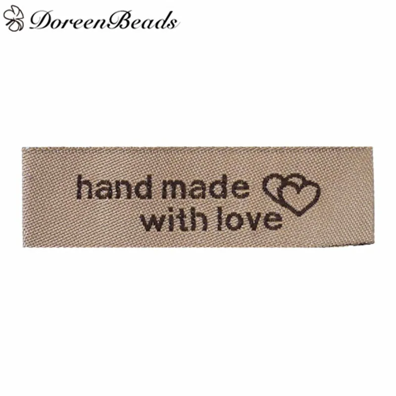 DoreenBeads Terylene Woven Printed Labels DIY Scrapbooking Craft Rectangle Light Coffee Heart Pattern hand made with love 50PCs
DoreenBeads Terylene Woven Printed Labels DIY Scrapbooking Craft Rectangle Light Coffee Heart Pattern hand made with love 50PCs
