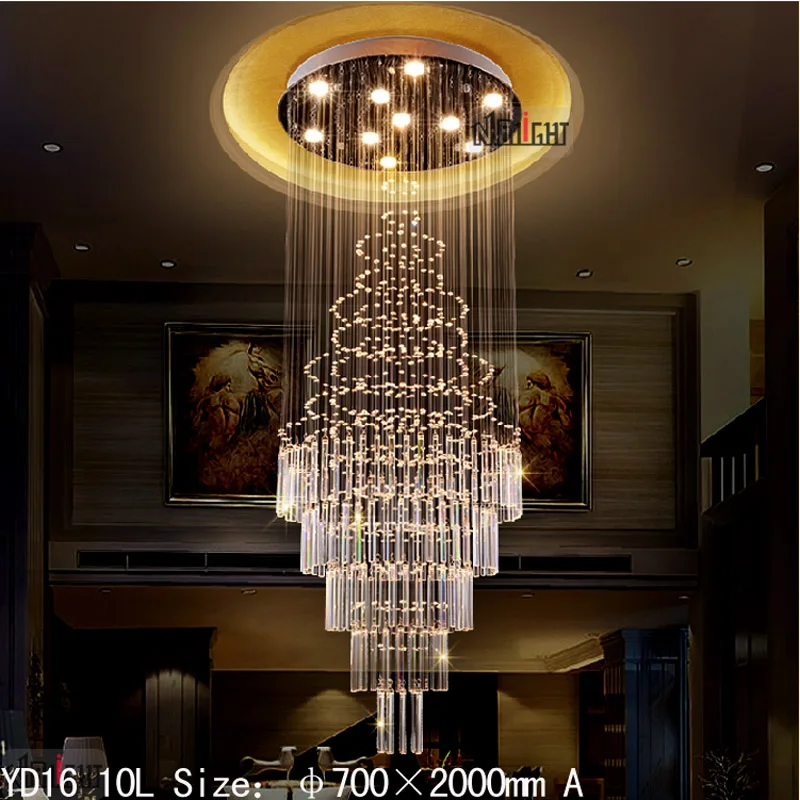 Free shipping Modern K9 Large LED Living Room Hotel Villa Crystal Chandeliers Light Fixtures for Staircase Stair Lamp
Free shipping Modern K9 Large LED Living Room Hotel Villa Crystal Chandeliers Light Fixtures for Staircase Stair Lamp