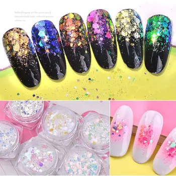 1Box Aurora Unicorn Nail Sequins Ultra-thin Mermaid Hexagon Flakes Slice Mixed Glitter Powders 3d Sparkling Nail Art Decorations
1Box Aurora Unicorn Nail Sequins Ultra-thin Mermaid Hexagon Flakes Slice Mixed Glitter Powders 3d Sparkling Nail Art Decorations
