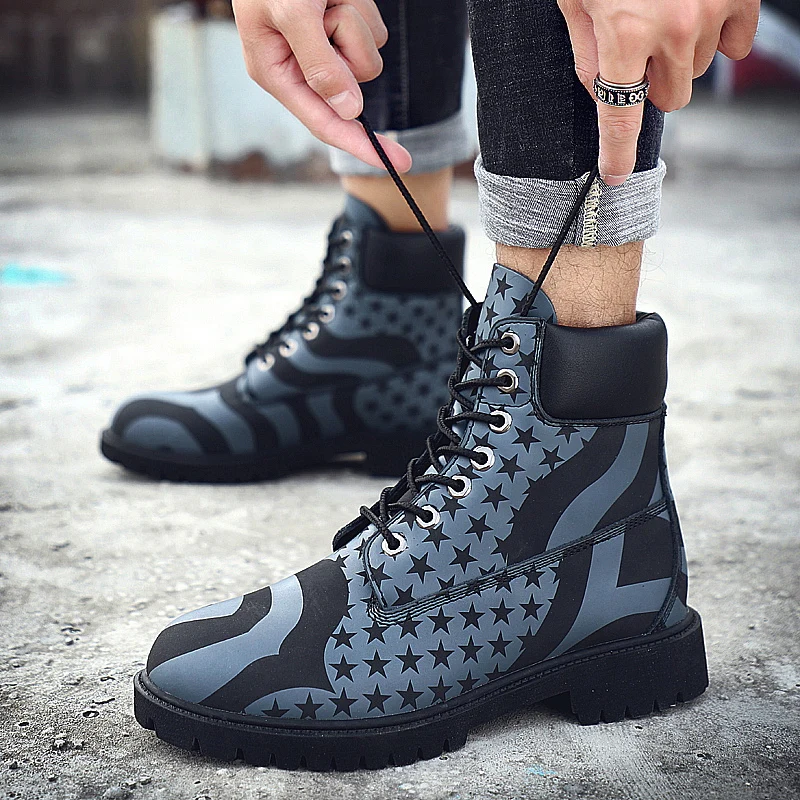 Timber Leather Retro Punk Motorcycle Fashion Boots Timber Leather Retro Punk Motorcycle Fashion Boots