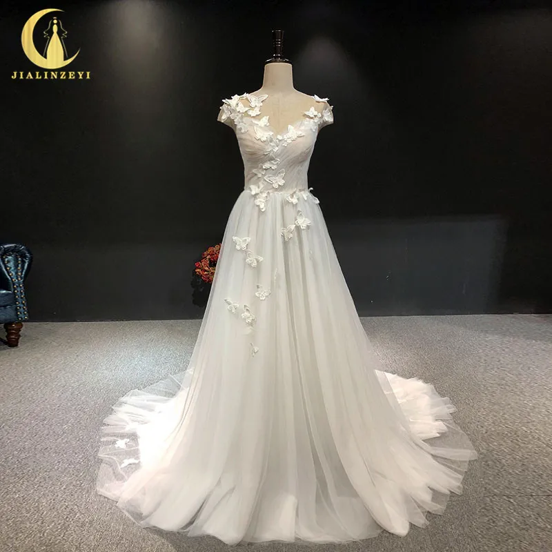 JIALINZEYI Real Picture Sexy Short sleeves with butterfly V Back Bridal Wedding Dresses wedding gown 2018
JIALINZEYI Real Picture Sexy Short sleeves with butterfly V Back Bridal Wedding Dresses wedding gown 2018