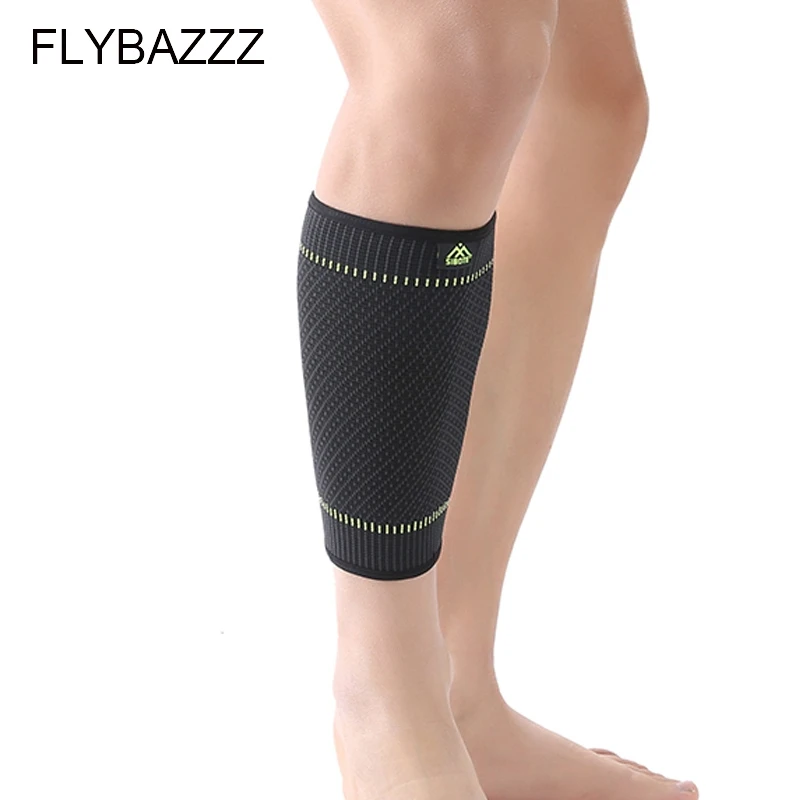 FLYBAZZZ New Style Elastic Shin Guard Calf Sleeve Protect Sports Compression Safety Protective Breathable Warm Leggings Running (4)