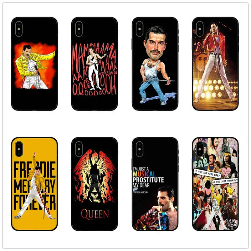 FREDDIE MERCURY Rock Band Queen 01 black soft TPU silicone Back cover for apple iPhone 10 X XS XR 6s 7 8 Plus 5 5s se Phone case
FREDDIE MERCURY Rock Band Queen 01 black soft TPU silicone Back cover for apple iPhone 10 X XS XR 6s 7 8 Plus 5 5s se Phone case