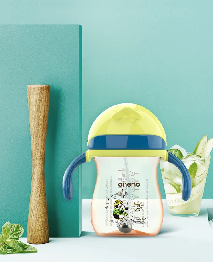 Food grade PPSU baby milk bottle(A114);200 degree temperature resistance; gravity ball straw; penguin cartoon no-spill cup.
Food grade PPSU baby milk bottle(A114);200 degree temperature resistance; gravity ball straw; penguin cartoon no-spill cup.