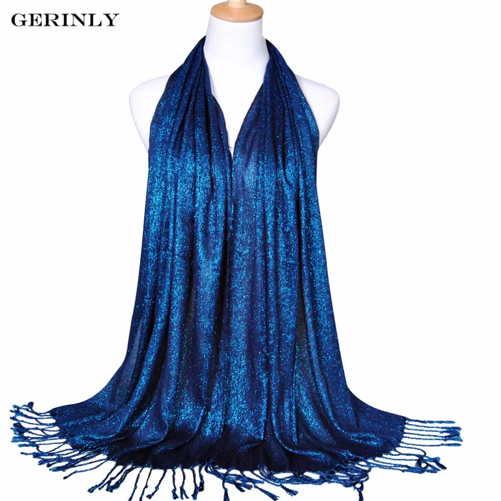 GERINLY Scarf Women Plain Shimmer Glitter Hijabs Muslim Wrap Viscose Lurex Long Shawls Scarves Foulard Femme 170x60cm Bufandas
GERINLY Scarf Women Plain Shimmer Glitter Hijabs Muslim Wrap Viscose Lurex Long Shawls Scarves Foulard Femme 170x60cm Bufandas