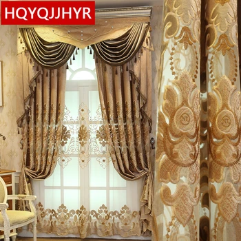 European top royal villa velvet embroidered curtains for living room high quality classic multicolor curtains for bedroom
European top royal villa velvet embroidered curtains for living room high quality classic multicolor curtains for bedroom