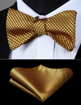 Bow Tie handkerchief set Men Woven Yellow Check Self Bow Tie Pocket Square Butterfly Silk Set#BC614DS
Bow Tie handkerchief set Men Woven Yellow Check Self Bow Tie Pocket Square Butterfly Silk Set#BC614DS