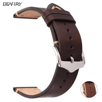 BEAFIRY Oil Wax Natureal Crack Leather Watch Band 18mm 20mm 22mm Genuine Leather Watch straps watchband Wrist Strap Bracelet
BEAFIRY Oil Wax Natureal Crack Leather Watch Band 18mm 20mm 22mm Genuine Leather Watch straps watchband Wrist Strap Bracelet