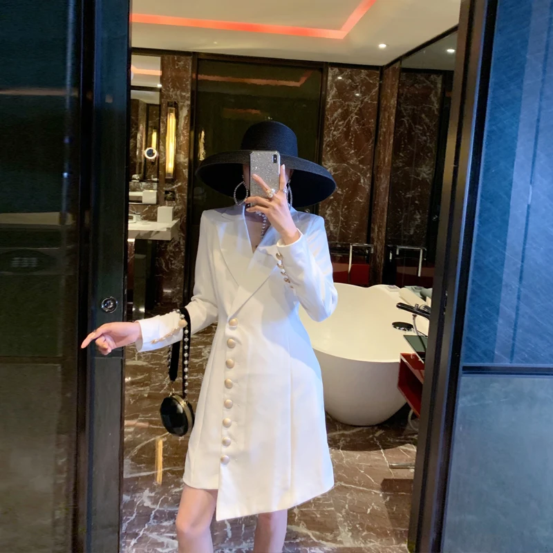 Long Sleeve Dress A-Line Knee Length Empire Waist White Button Notched Slim Single Breasted Spring Summer Vintage
Long Sleeve Dress A-Line Knee Length Empire Waist White Button Notched Slim Single Breasted Spring Summer Vintage