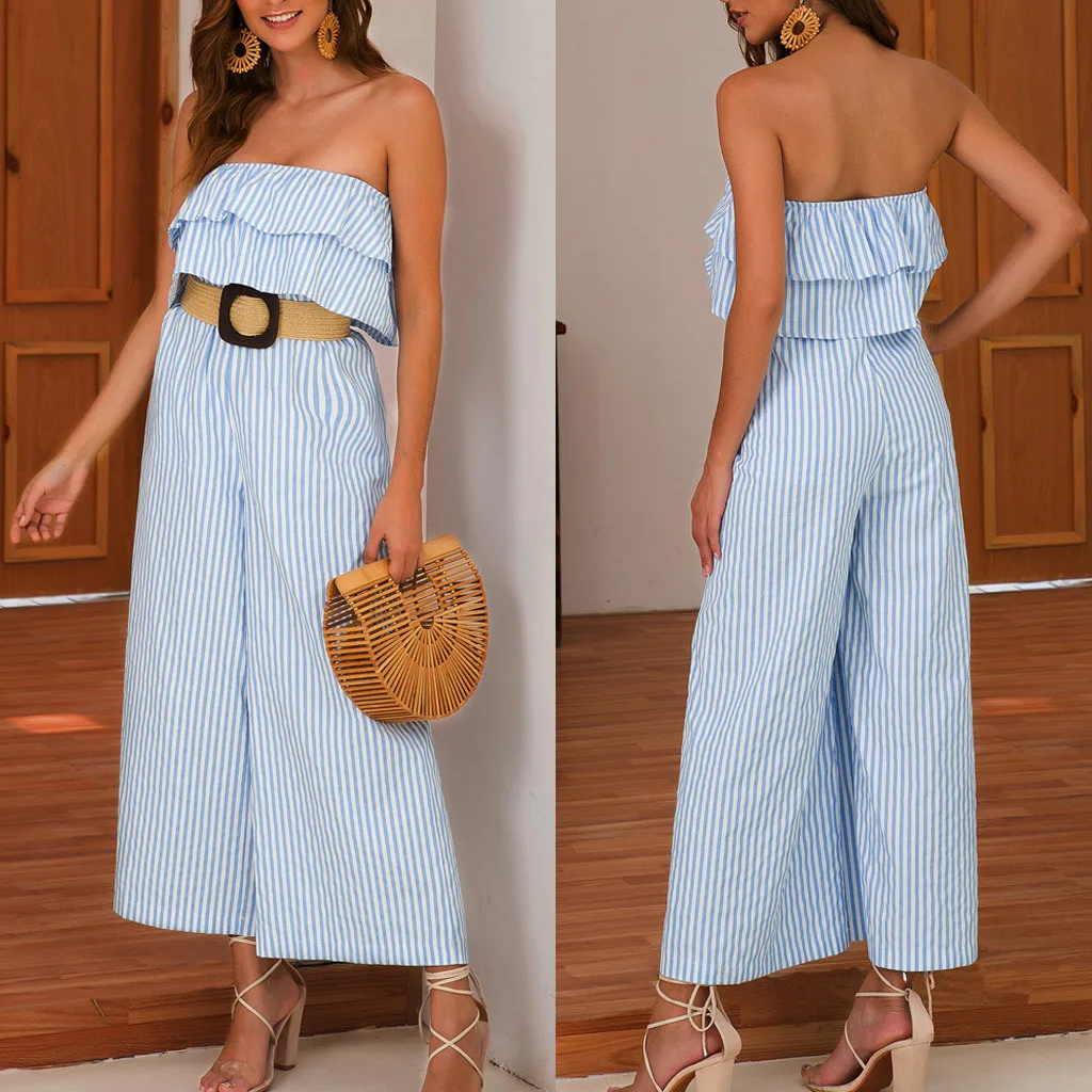 JAYCOSIN Women Ruffled Holiday Trousers Striped Print Jumpsuit Playsuit Beach Romper Summer Dot Print sexy jumpsuit hot June 24
JAYCOSIN Women Ruffled Holiday Trousers Striped Print Jumpsuit Playsuit Beach Romper Summer Dot Print sexy jumpsuit hot June 24