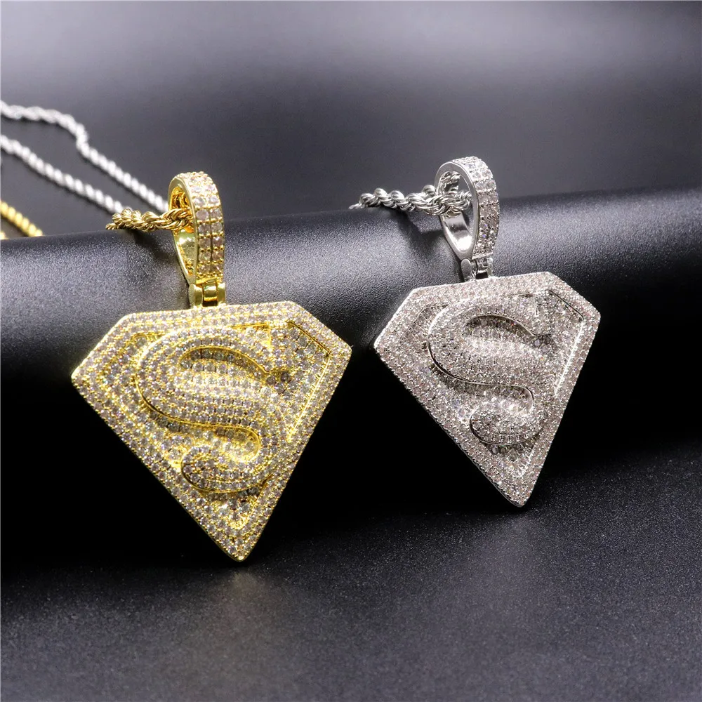 Men Hip hop iced out Superman pendant necklaces pave setting Cubic Zirconia male Hiphop pendants necklace charm jewelry gifts
Men Hip hop iced out Superman pendant necklaces pave setting Cubic Zirconia male Hiphop pendants necklace charm jewelry gifts