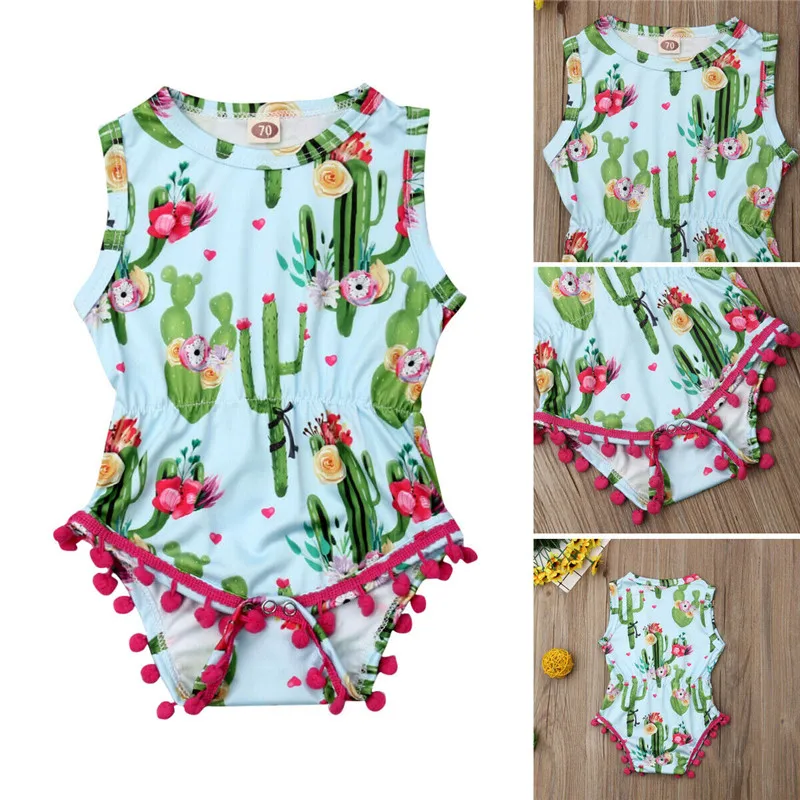 Summer Toddler Baby Girls Sleeveless Cactus Tassel Romper Jumpsuit Outfits Sunsuit Clothing
Summer Toddler Baby Girls Sleeveless Cactus Tassel Romper Jumpsuit Outfits Sunsuit Clothing
