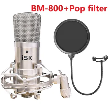 Original ISK BM-800 with Pop filter professional recording microphone condenser mic for recording studio and broadcast vocals
Original ISK BM-800 with Pop filter professional recording microphone condenser mic for recording studio and broadcast vocals