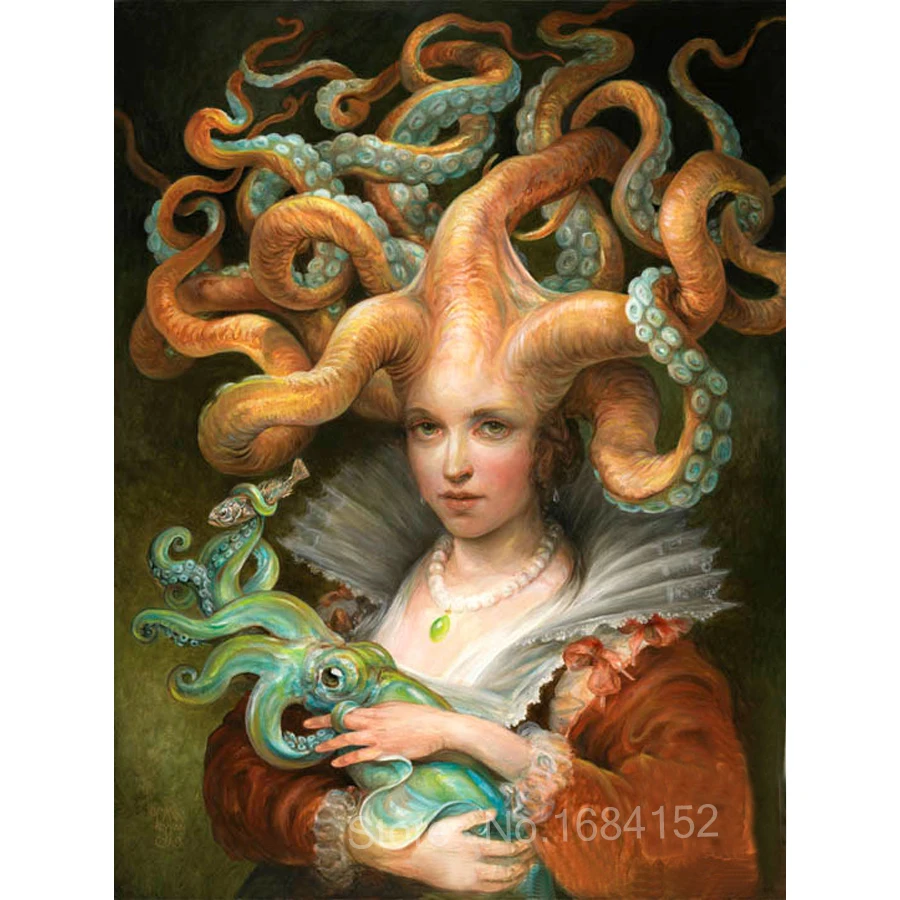full square drill mosaic,5d diamond painting fantasy art octopus woman diy diamond embroidery crafts home decoration art
full square drill mosaic,5d diamond painting fantasy art octopus woman diy diamond embroidery crafts home decoration art