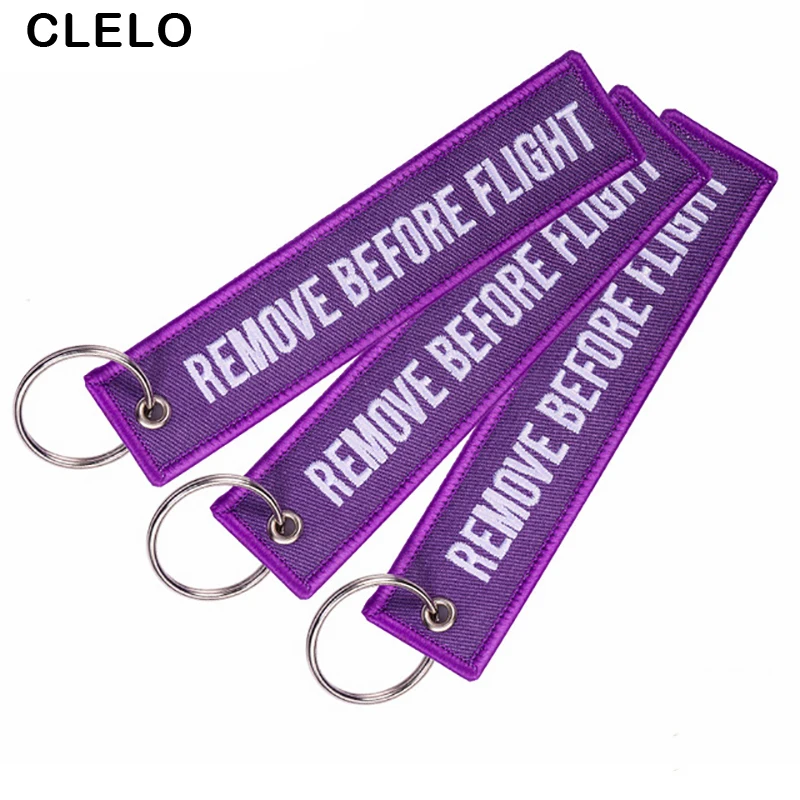 REMOVE BEFORE FLIGHT Embroidery luggage tag With Car Keychain Purple Key Fobs Key Rings Tag For for Aviation lover 3PCS/LOT
REMOVE BEFORE FLIGHT Embroidery luggage tag With Car Keychain Purple Key Fobs Key Rings Tag For for Aviation lover 3PCS/LOT