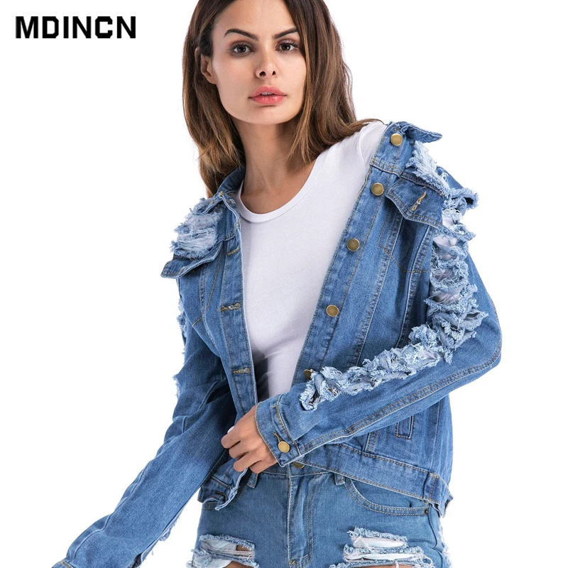 Fashion Jacket Women Casacos Feminino Slim Ripped Holes Denim Jacket Femme Elegant Vintage Bomber Jacket 2018 Basic Coats LR4
Fashion Jacket Women Casacos Feminino Slim Ripped Holes Denim Jacket Femme Elegant Vintage Bomber Jacket 2018 Basic Coats LR4