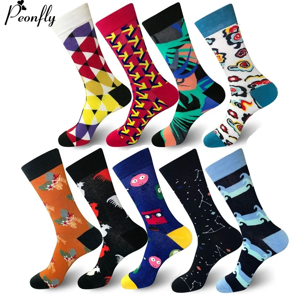 PEONFLY 9 pair/lot Colour men crew cotton socks british style casual harajuku designer brand fashion novelty art for gift
PEONFLY 9 pair/lot Colour men crew cotton socks british style casual harajuku designer brand fashion novelty art for gift