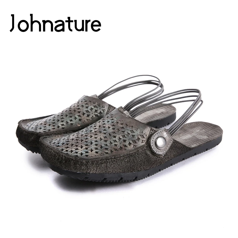 Johnature Genuine Leather Basic Casual Slip-on Summer Sandals Solid Retro Flower Back Strap Flat With National Style Women Shoes
Johnature Genuine Leather Basic Casual Slip-on Summer Sandals Solid Retro Flower Back Strap Flat With National Style Women Shoes