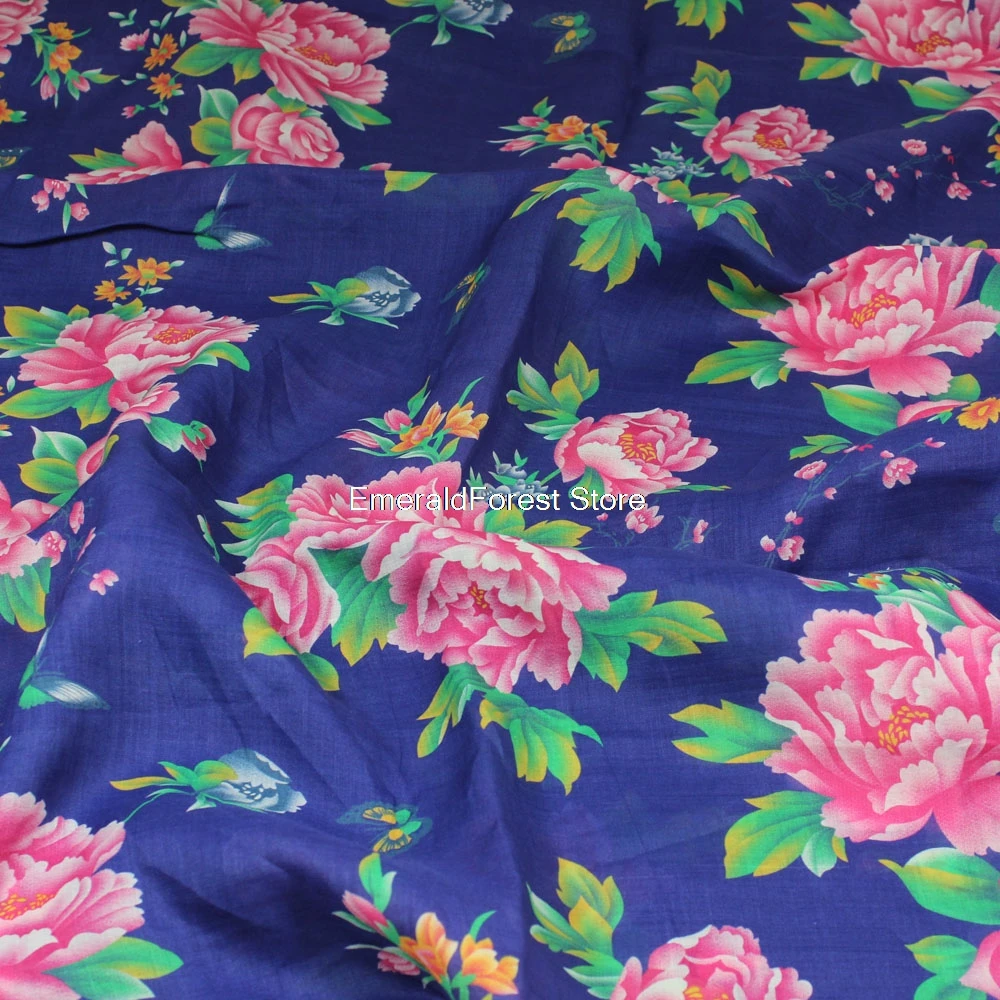 Summer new literary fresh printed fabric, Chinese style rich peony washed fine pure ramie
Summer new literary fresh printed fabric, Chinese style rich peony washed fine pure ramie
