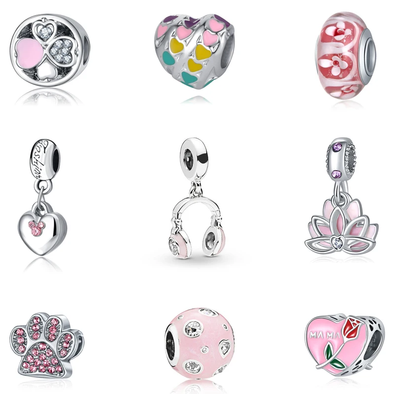 Fashion Silver Plated Beads Charm Sister Heart Pink Enamel Crystal Charms Fit Pandora Original Bracelets Women Diy Jewelry
Fashion Silver Plated Beads Charm Sister Heart Pink Enamel Crystal Charms Fit Pandora Original Bracelets Women Diy Jewelry