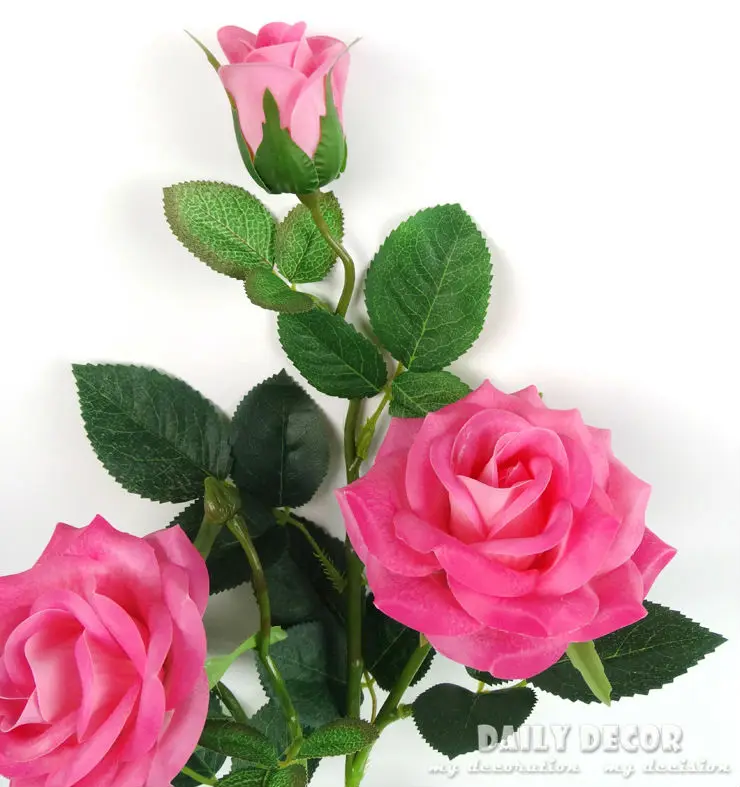 Real touch 3 heads high simulation decorative latex artificial rose long branch/stem hand feel / felt rose flower free shipping
Real touch 3 heads high simulation decorative latex artificial rose long branch/stem hand feel / felt rose flower free shipping