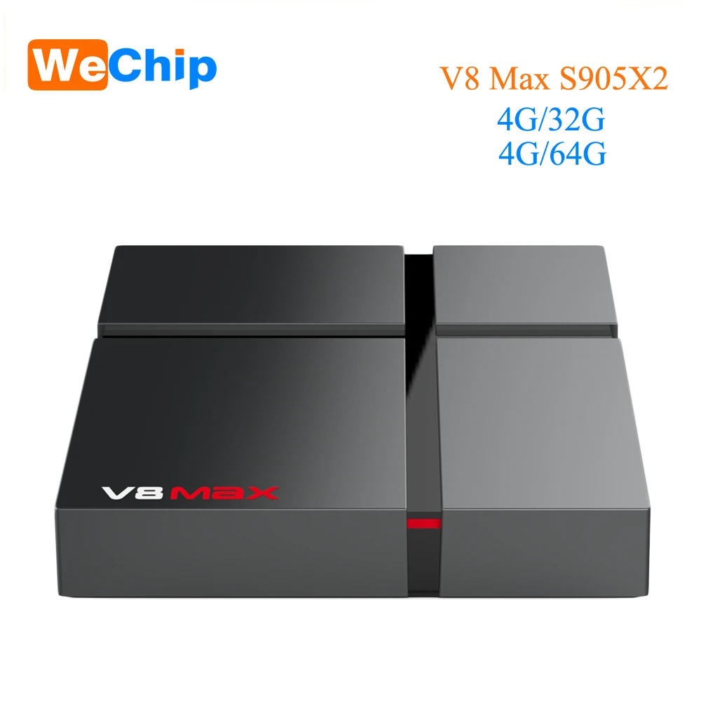 Smart BOX Android 8.1 4G 32G Wechip V8 Max TV Box Amlogic S905X2 2.4G+5G wifi Media Player Support 3D 4K HD Video Set Top Box
Smart BOX Android 8.1 4G 32G Wechip V8 Max TV Box Amlogic S905X2 2.4G+5G wifi Media Player Support 3D 4K HD Video Set Top Box