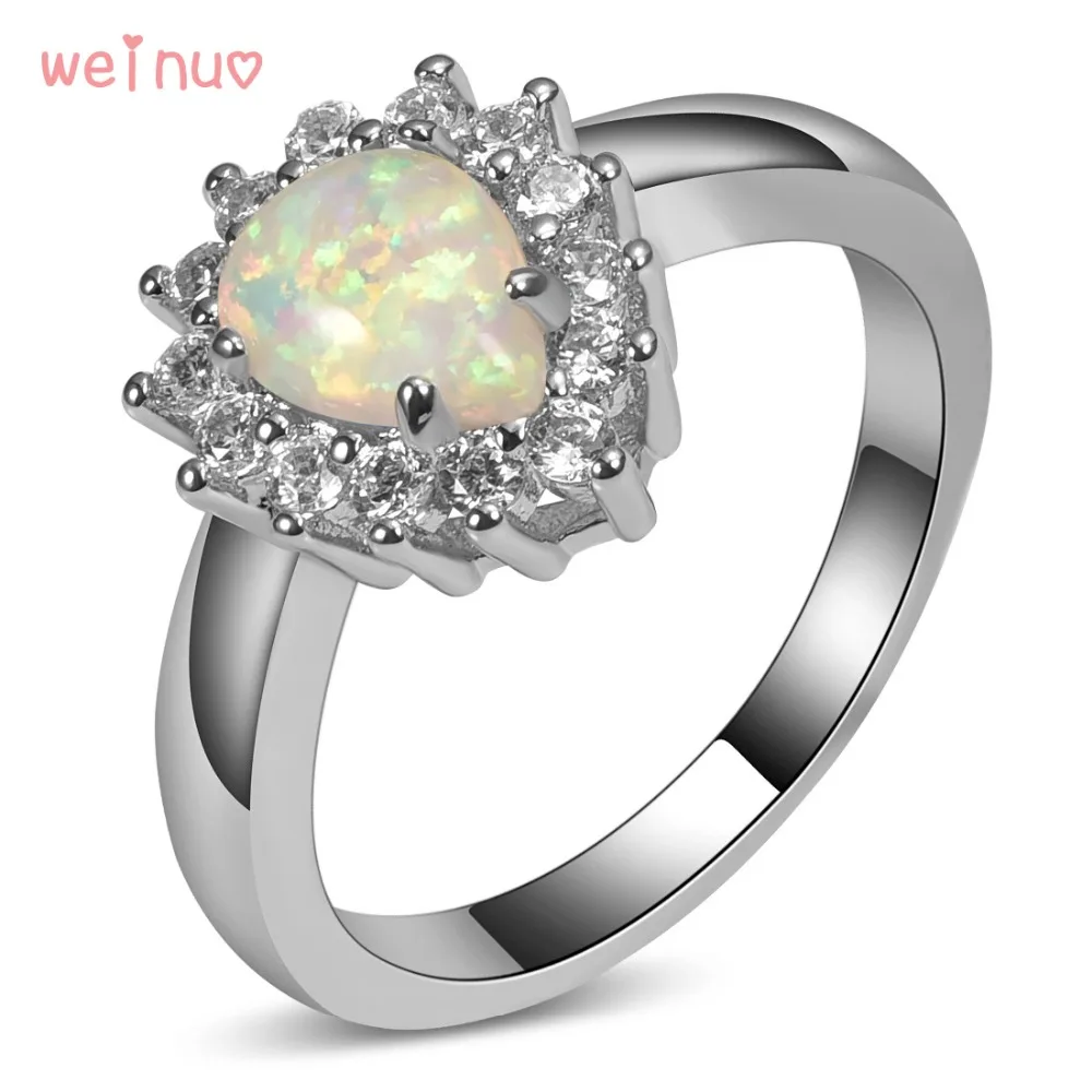 Weinuo White Opal White Crystal Drop Type Ring 925 Sterling Silver Top Quality Jewelry Wedding Ring Size 5 6 7 8 9 10 11 A239
Weinuo White Opal White Crystal Drop Type Ring 925 Sterling Silver Top Quality Jewelry Wedding Ring Size 5 6 7 8 9 10 11 A239