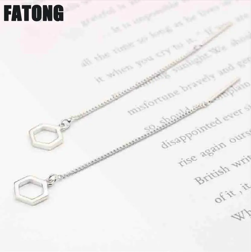 925 sterling silver earrings female Korean version of the temperament personality geometry hollow hexagon J0309
925 sterling silver earrings female Korean version of the temperament personality geometry hollow hexagon J0309