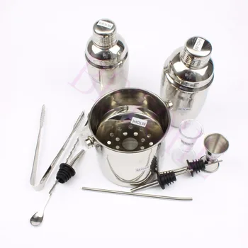 BETOHE 10pcs/set exquisite cocktail shaker Jigger Spoon Clip strainer set stainless steel bar pubs tools set kitchen
BETOHE 10pcs/set exquisite cocktail shaker Jigger Spoon Clip strainer set stainless steel bar pubs tools set kitchen