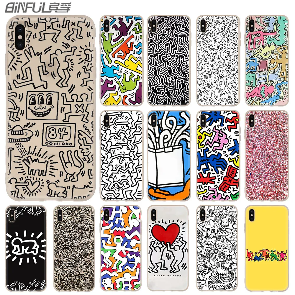 Keith Haring art Case for iphone XS 11 Pro Max XR X 10 Cover Phone Cases for iphone 7 8 plus 6s 5 4s
Keith Haring art Case for iphone XS 11 Pro Max XR X 10 Cover Phone Cases for iphone 7 8 plus 6s 5 4s