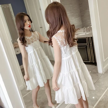 2019 summer teenage girls lace white dresses fashion 14 years old girls Sleeveless vest
2019 summer teenage girls lace white dresses fashion 14 years old girls Sleeveless vest