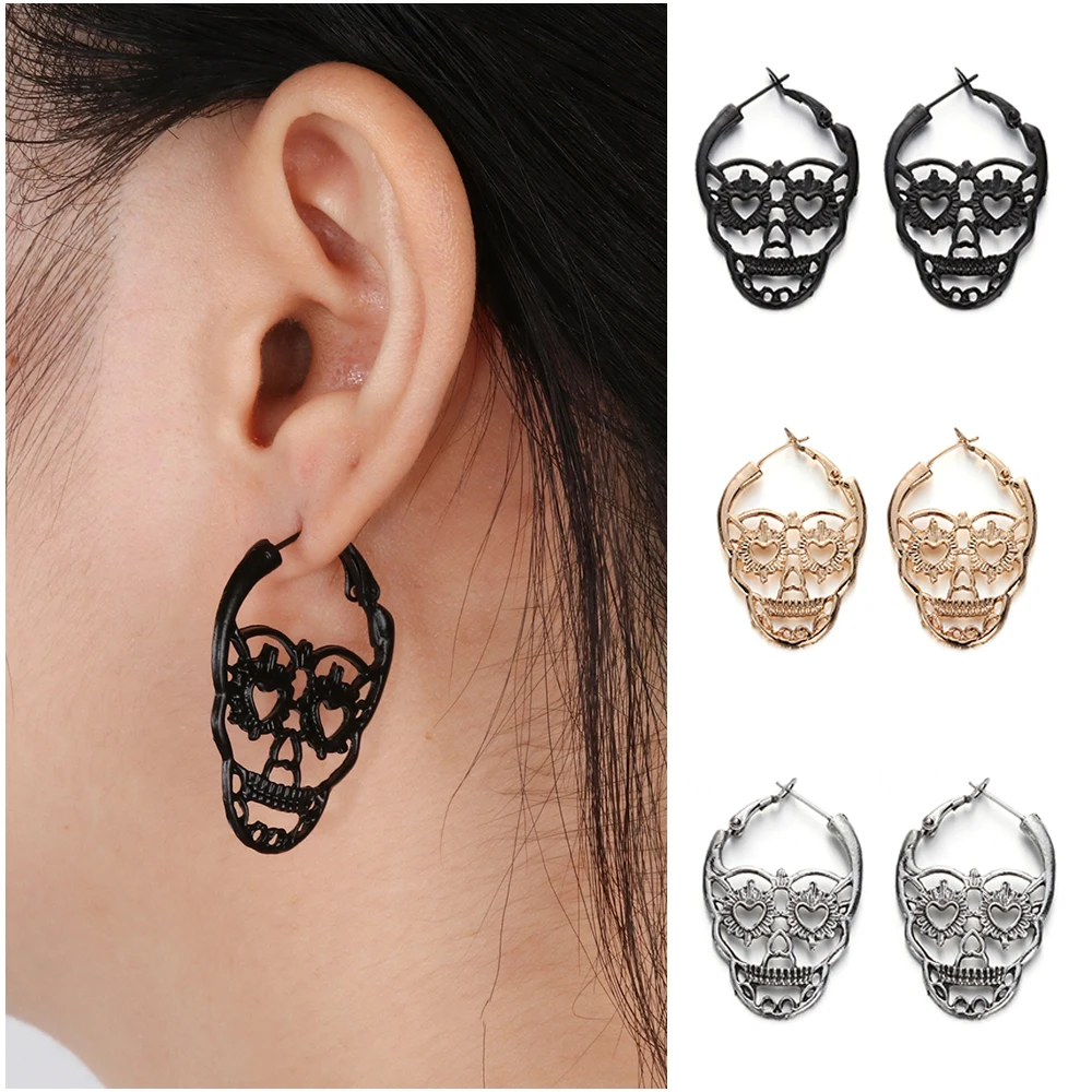 1 Pair Vintage Punk Gothic Skull Earrings Textured STextured kull Bones Earrings Women Skeleton Stud Earings FashionJewelry
1 Pair Vintage Punk Gothic Skull Earrings Textured STextured kull Bones Earrings Women Skeleton Stud Earings FashionJewelry