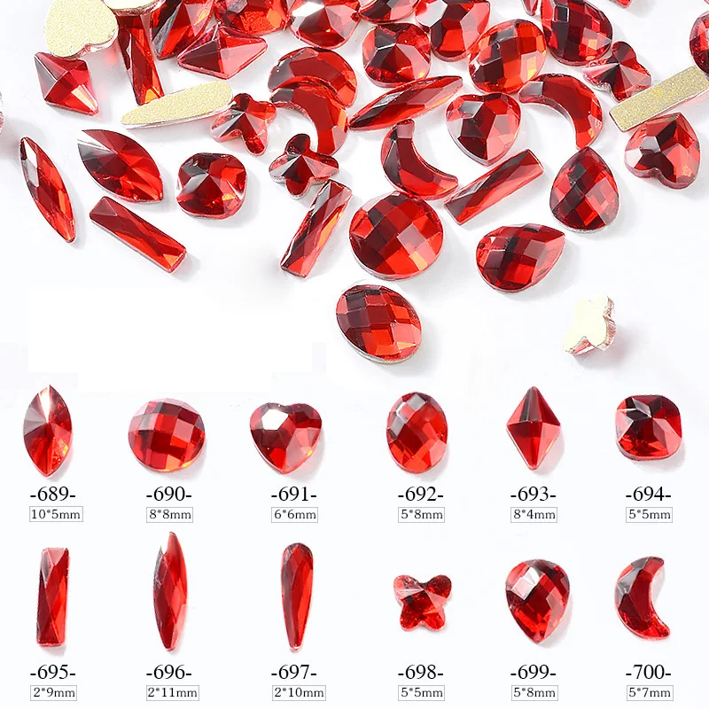 DIY Flat Back Rhinestone Red Round Heart Multiple Shaped Crystals Nail art Accessories Stones For 3D Nails Decoration New Arrive
DIY Flat Back Rhinestone Red Round Heart Multiple Shaped Crystals Nail art Accessories Stones For 3D Nails Decoration New Arrive