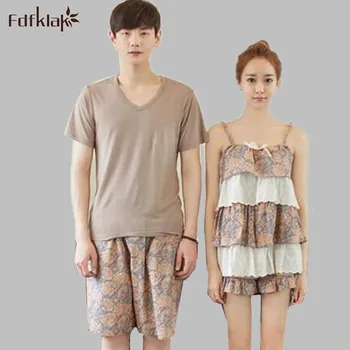 New Korea summer couple pajama sets plus size cotton pajamas homewear pyjamas sleepwear women or men pijamas S0108
New Korea summer couple pajama sets plus size cotton pajamas homewear pyjamas sleepwear women or men pijamas S0108