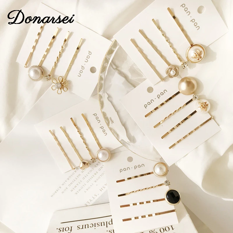 Donarsei 4pcs/set Fashion Pearl Hair Clip For Women Korean Elegant Stick Hairpin Hair Ornaments Pin Barrette Hair Jewelry
Donarsei 4pcs/set Fashion Pearl Hair Clip For Women Korean Elegant Stick Hairpin Hair Ornaments Pin Barrette Hair Jewelry
