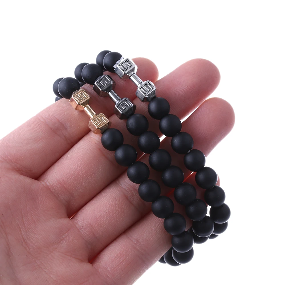 1Pc Fashion Fit Life Black Matte Stone Dumbbell Bracelet Fitness Motivation Gym New Jewelry Gifts
1Pc Fashion Fit Life Black Matte Stone Dumbbell Bracelet Fitness Motivation Gym New Jewelry Gifts