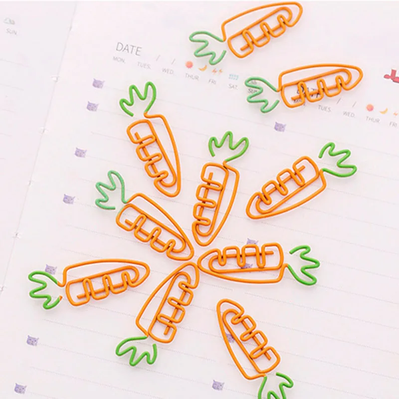 10 pcs / set of carrot shape paper clip creative cute cartoon girl needle simple stationery bookmark pin office school supplies
10 pcs / set of carrot shape paper clip creative cute cartoon girl needle simple stationery bookmark pin office school supplies