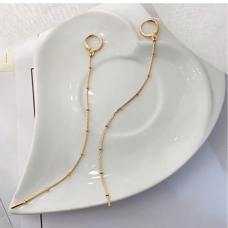 WTLTC Bohemia Long Beaded Chain Hoop Earrings for Women Dainty Thin Dotted Hoops Earrings Hanging Charm Huggies Earrings Jewelry
WTLTC Bohemia Long Beaded Chain Hoop Earrings for Women Dainty Thin Dotted Hoops Earrings Hanging Charm Huggies Earrings Jewelry