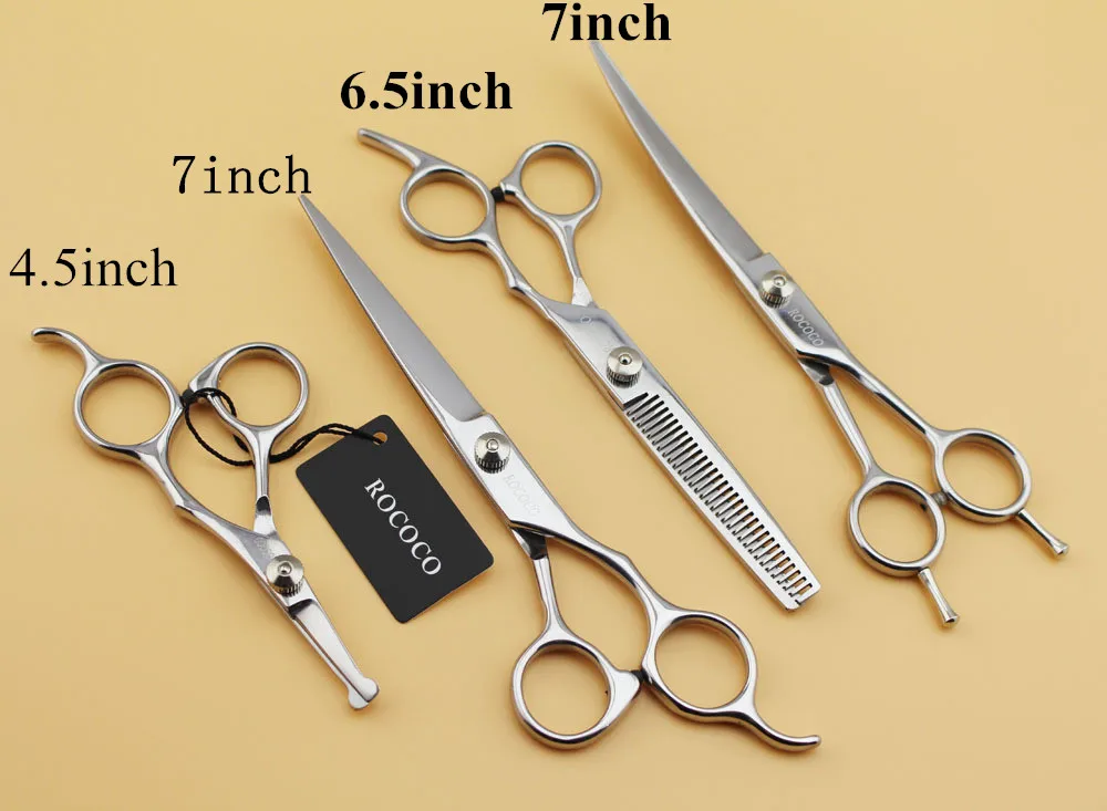 4 PCS/ SET Pet Groming Siccsor ,1 Curved & 1 Flate & 1 Thinning Scissor & Round Head Scissor
4 PCS/ SET Pet Groming Siccsor ,1 Curved & 1 Flate & 1 Thinning Scissor & Round Head Scissor