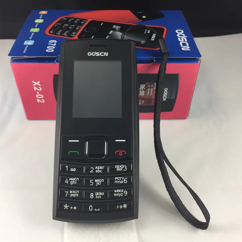 Original ODSCN X2-02 Dual Sim Cards Bluetooth Loud Speaker Mobile Cell Phones Support Russian Keyboard FM Radio MP3
Original ODSCN X2-02 Dual Sim Cards Bluetooth Loud Speaker Mobile Cell Phones Support Russian Keyboard FM Radio MP3