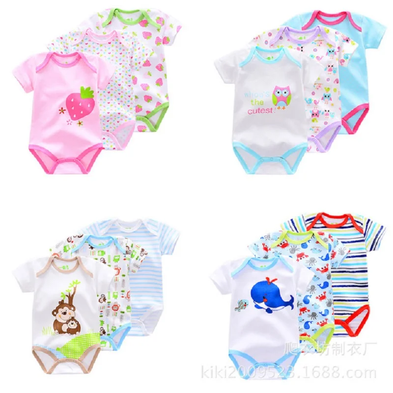 3PCS/LOT Newborn Girl Boy Baby Clothes High Quality Cute 100%Cotton Short Sleeve Baby Rompers Roupas de bebe Infantil Costumes
3PCS/LOT Newborn Girl Boy Baby Clothes High Quality Cute 100%Cotton Short Sleeve Baby Rompers Roupas de bebe Infantil Costumes
